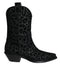 Dolce & Gabbana Leopard Cowboy Boots | Women’s Black & Gray Mid-Calf Western Boots