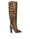 Dolce & Gabbana Leopard Print Calf Fur Knee-High Boots – Women's