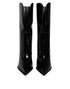 Dolce & Gabbana Women’s Black Patent Leather Mid-Calf Stiletto Boots Shoes