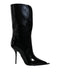 Dolce & Gabbana Women’s Black Patent Leather Mid-Calf Stiletto Boots Shoes