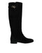 Dolce & Gabbana Knee High Boots for Women – Black Suede Lamb Leather