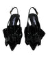 Dolce & Gabbana Rosa Slingback Heels in Black Patent Leather for Women