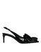 Dolce & Gabbana Rosa Slingback Heels in Black Patent Leather for Women