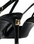 Dolce & Gabbana Rosa Slingback Heels in Black Patent Leather for Women
