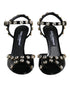 Dolce & Gabbana Black Leather Crystal Ankle Strap Sandals Heels – Women’s