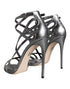 Dolce & Gabbana Keira Ankle Strap High Heels Sandals Silver Lamb Leather - Women’s Shoes