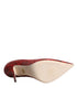 Dolce & Gabbana Red Python Leather Stiletto Heels – Luxury Pointed Toe Pumps for Women