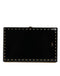 Dolce & Gabbana Black Leather Mini Clutch with Gold Studs – Evening Purse