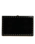 Dolce & Gabbana Black Leather Mini Clutch with Gold Studs – Evening Purse