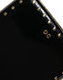 Dolce & Gabbana Black Leather Mini Clutch with Gold Studs – Evening Purse