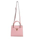 Versace Pink Grainy Calf Leather Small Top Handle Crossbody Bag for Women