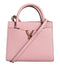 Versace Pink Grainy Calf Leather Small Top Handle Crossbody Bag for Women