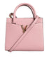 Versace Pink Grainy Calf Leather Small Top Handle Crossbody Bag for Women