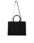 Versace Black Canvas & Leather Top Handle Crossbody Tote Bag for Women