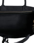 Versace Black Canvas & Leather Top Handle Crossbody Tote Bag for Women