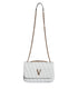 Versace Mini Crossbody Shoulder Bag – White Quilted Nappa Leather for Women