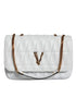 Versace Mini Crossbody Shoulder Bag – White Quilted Nappa Leather for Women