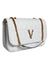Versace Mini Crossbody Shoulder Bag – White Quilted Nappa Leather for Women