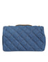 Versace Blue Quilted Denim Leather Crossbody Bag for Women