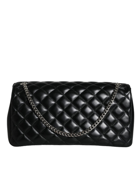 Versace Black Quilted Lambskin Leather Crossbody Shoulder Bag – Women