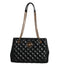 Versace Black Quilted Nappa Leather Shoulder Bag – Gold Chain Strap – Women