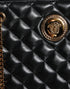 Versace Black Quilted Nappa Leather Shoulder Bag – Gold Chain Strap – Women