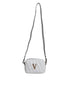 Versace White Quilted Nappa Leather Crossbody Shoulder Bag for Women