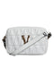 Versace White Quilted Nappa Leather Crossbody Shoulder Bag for Women
