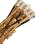 Dolce & Gabbana Gold Tone Brass Bow Crystal FauxPearl Embellished Brooch