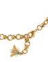 Dolce & Gabbana Gold Brass Crystal Bug Charm Pendant Statement Necklace