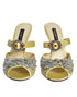 Dolce & Gabbana Yellow Mary Jane Heels – Satin Crystal Embellished Sandals - Women’s