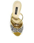 Dolce & Gabbana Yellow Mary Jane Heels – Satin Crystal Embellished Sandals - Women’s