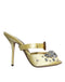 Dolce & Gabbana Yellow Mary Jane Heels – Satin Crystal Embellished Sandals - Women’s
