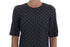 Dolce & Gabbana Gray Polka Dotted Wool Stretch Dress