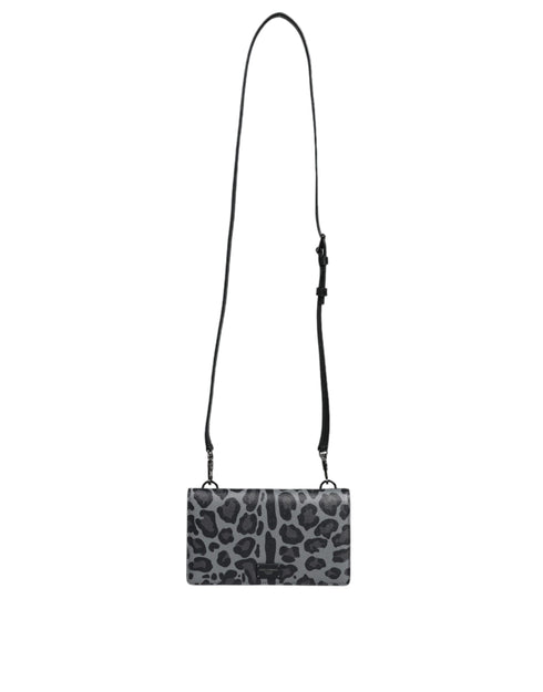 Dolce & Gabbana Bifold Crossbody Bag in Black Gray Leather for Women