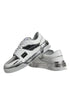 Dolce & Gabbana Low-Top Sneakers White Silver Leather - Luxury Shoes