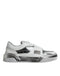 Dolce & Gabbana Low-Top Sneakers White Silver Leather - Luxury Shoes