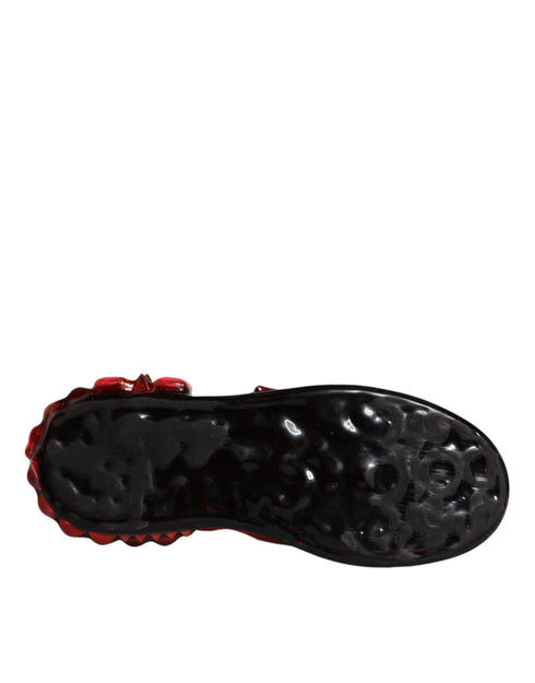 Dolce & Gabbana White Red Crystal Portofino Sneakers - Women’s Shoes