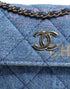 Chanel Mood Flap Micro Bag – Blue Denim – Silver Hardware – Series 31 – Women’s