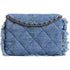 Chanel Mood Flap Micro Bag – Blue Denim – Silver Hardware – Series 31 – Women’s