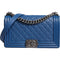 Chanel Boy Bag – Medium – Blue Caviar Leather – Ruthenium Hardware – Women’s