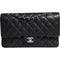 Chanel Medium Classic Double Flap Shoulder Bag – Black Caviar Leather with Silver Hardware – Women’s