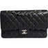 Chanel Medium Classic Double Flap Shoulder Bag – Black Caviar Leather with Silver Hardware – Women’s