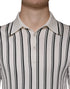 Dolce & Gabbana White Black Stripe Polo Short Sleeve T-shirt