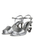 Dolce & Gabbana Silver KEIRA Leather Heels Ankle Strap Sandals – Women’s