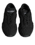 Dolce & Gabbana Daymaster Sneakers Low Top Black Knitted Fabric Shoes
