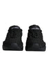 Dolce & Gabbana Daymaster Sneakers Low Top Black Knitted Fabric Shoes