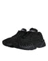 Dolce & Gabbana Daymaster Sneakers Low Top Black Knitted Fabric Shoes