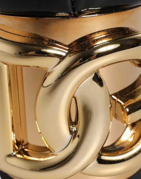 Dolce & Gabbana Vally High Boots Shoes in Black Patent Leather – Women’s