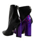 Dolce & Gabbana Purple & Black Pointed Ankle Boots Shoes – Women’s